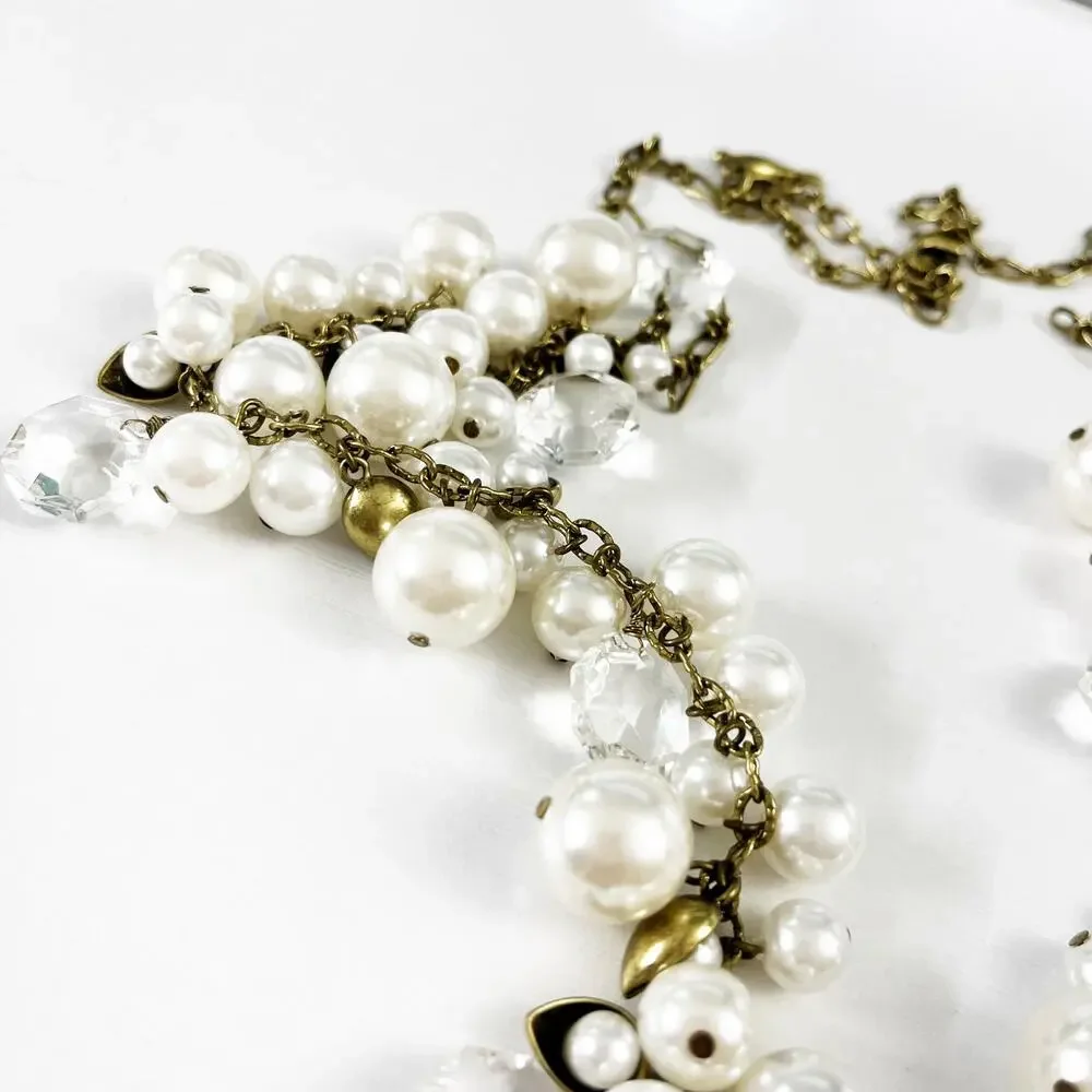 Chloe + Isabel Pearl + Crystal Drops Long Necklace